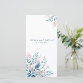 Pastel Botanical- Huwelijksprogramma- (Staand voorkant)