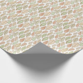 Pastel Botanical Leaf Pattern Cadeaupapier (Hoek)
