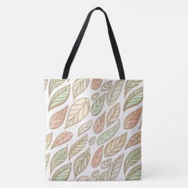 Pastel Botanical Leaf Pattern Draagtas