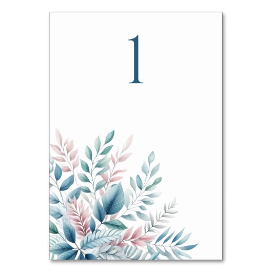 Pastel Botanical Mariage Carte Table (Par défaut)