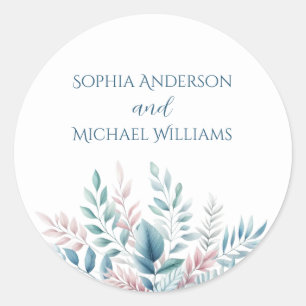 Pastel Botanical Mariage - Stickers Mariage