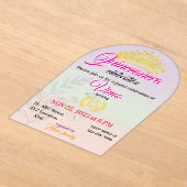 Pastel Botanical Quinceañera Acrylic Invitation (Poser)