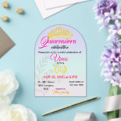 Pastel Botanical Quinceañera Acrylic Invitation (Insitu (Mariage))