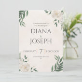 Pastel  Botanical Wedding Invitation | EditabLE (Debout devant)