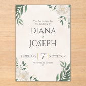 Pastel Botanical Wedding Invitation | EditabLE (Recto)