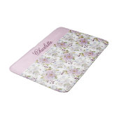 Pastel botanische wilde bloem aangepaste monogram badmat (Gekanteld)