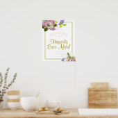 Pastel Bouquet Spring Mariage Affiche de bienvenue (Cuisine)