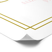 Pastel Bouquet Spring Mariage Affiche de bienvenue (Coin)