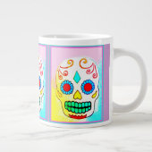 PASTEL BRIGHT SUGAR SKULL PRINT EXTRA GROTE BEKER (Rechts)