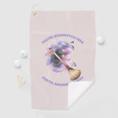Pastel Broomstick Ride Golfhanddoek (Insitu)