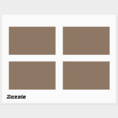 Pastel Brown High-End Colour Coordinating Rechthoekige Sticker (Vel)