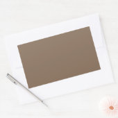 Pastel Brown High-End Colour Coordinating Rechthoekige Sticker (Envelop)