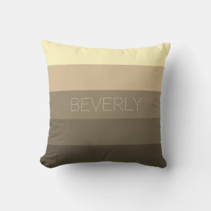 Pastel Brown Tan Yellow 5 kleuren Persoonlijke naa Kussen