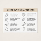 Pastel Brows Nacare PMU Brow Instructions Kaart (Achterkant)
