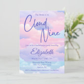 Pastel Bruid is op Cloud Bachelorette Party Kaart (Staand voorkant)