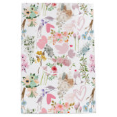 Pastel Bruiloft ornamenten patroon 02 Medium Cadeauzakje (Voorkant)