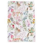 Pastel Bruiloft ornamenten patroon 02 Medium Cadeauzakje (Achterkant)