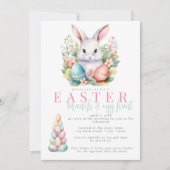 Pastel Brunch de Pâques et Invitation à la chasse  (Devant)