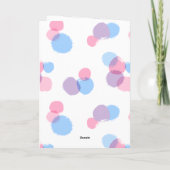 Pastel Brush Stroke Circles Carte d'anniversaire (Dos)