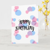 Pastel Brush Stroke Circles Carte d'anniversaire (Fleur jaune)