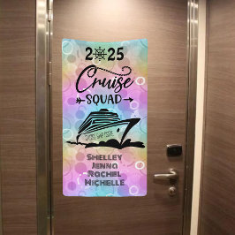 Pastel Bubbles Cruise Squad Cruise Door Spandoek