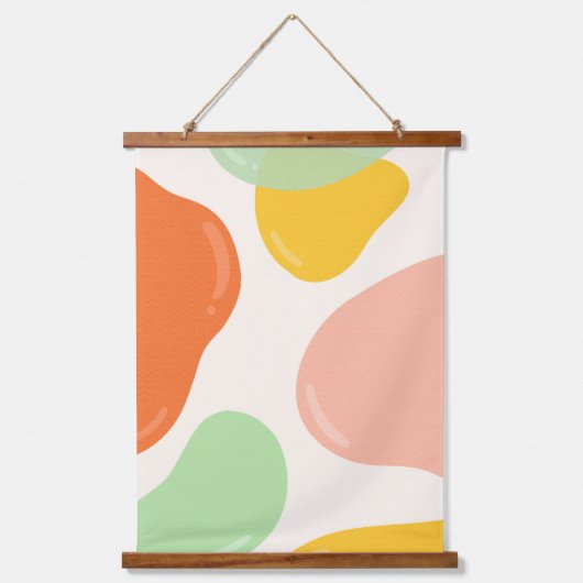 Pastel Bubbles Hangend Wandkleed (Voorkant)