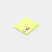 Pastel Bull Terrier cartoon sticky notes (Schuin)