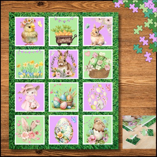 Pastel Bunny Bunny Couleur Puzzle