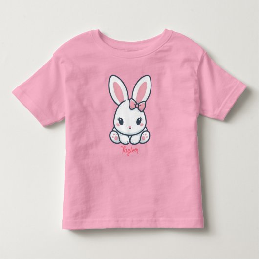 Pastel Bunny Charm Kinder Shirts (Voorkant)