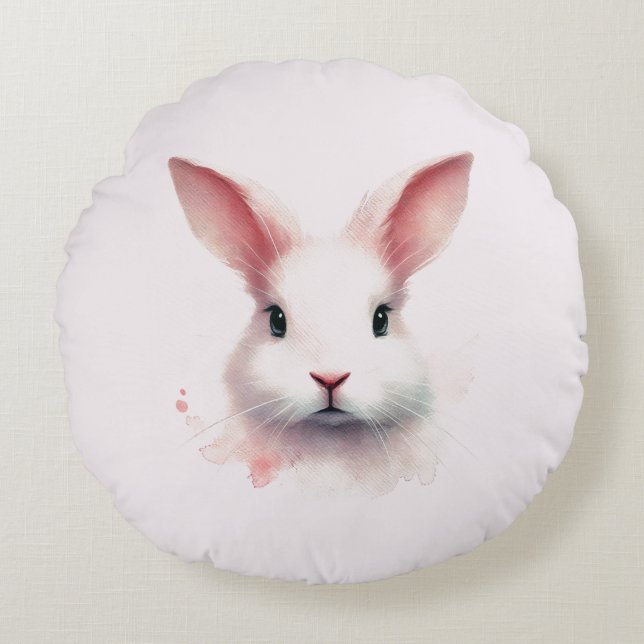 Pastel Bunny Confort : Coussin rond (Devant)