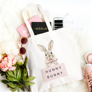 Pastel Bunny "Hunny Bunny" Schattige Pasen Tote Bag