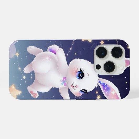 Pastel Bunny Phone Case –Kawaii Star Rabbit iPhone (Verso Horizontal)