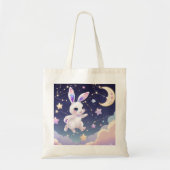 Pastel Bunny Tote Bag – Celestial Kawaii Rabbit (Devant)