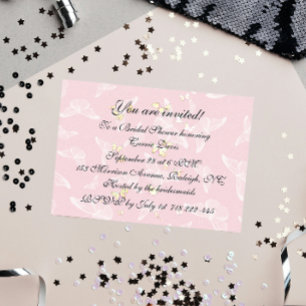 Pastel Butterflies Bridal Shower Invitation Kaart