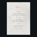 Pastel Butterflies Design, Menu Mariage<br><div class="desc">Un design simple mais élégant,  avec une bordure légère et subtile et des papillons aux couleurs douces. Le texte est facilement personnalisé.</div>