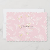 Pastel Butterflies Invitation de la douche nuptial (Dos)