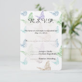 Pastel Butterflies Mariage RSVP (Debout devant)