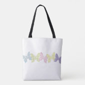 Pastel Butterflies Pattern All-Over-Print Canvas t Draagtas (Achterkant)