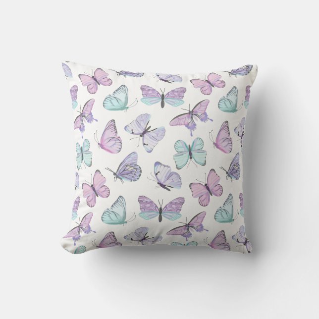 Pastel Butterfly Dream Pillow Kussen (Voorkant)