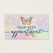 pastel butterfly faux glitter - kaart (Voorkant)