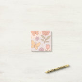 Pastel Butterfly Flower Post zijn Post-it® Notes (Op bureau)