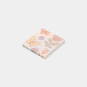 Pastel Butterfly Flower Post zijn Post-it® Notes (Schuin)