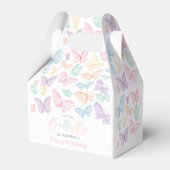 Pastel Butterfly Girl's 1e verjaardag Rainbow Part Bedankdoosjes (Achterkant)