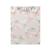 Pastel Butterfly Weekly Planner Notitieblok (Gedraaid)