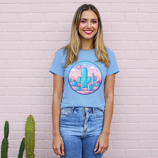 Pastel Cacti Desert voor Cactus Lover T-shirt