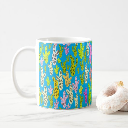 Pastel Cacti mug (Avec donut)