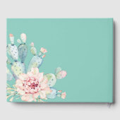 Pastel Cactus Flower Wedding Gastenboek (Achterkant)