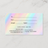 pastel cadeaubon visitekaartje (Achterkant)