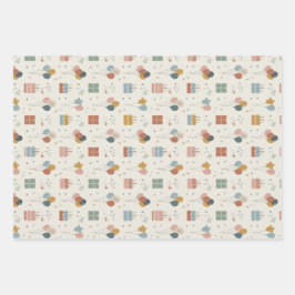 Pastel Cakes, Balloons & Confetti Scandi Inpakpapier Vel