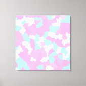 Pastel Camouflage Abstract kunstpatroon Canvas Afdruk (Voorkant)